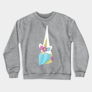 Unicorn Gnome, Garden Gnome, Cute Gnome, Beard Crewneck Sweatshirt